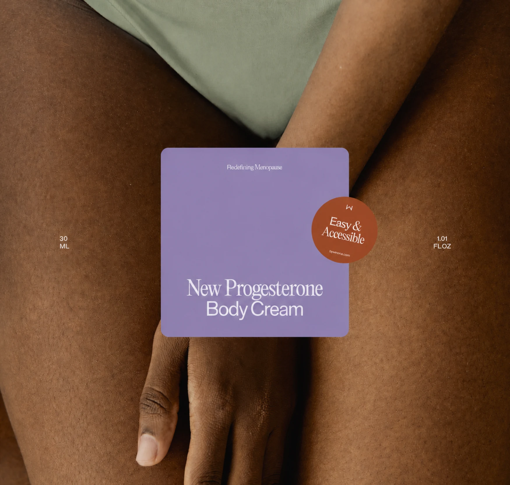 Winona progesterone body cream campaign.