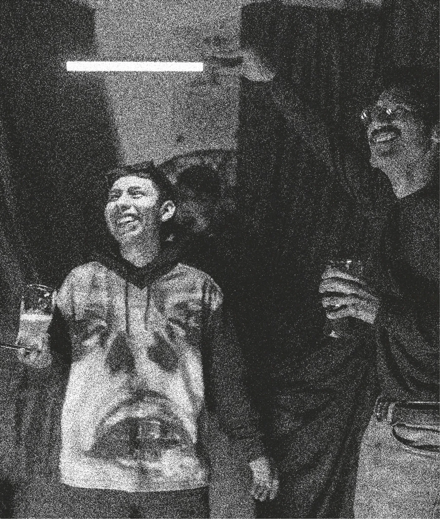 Two people enjoying a Lumen event.